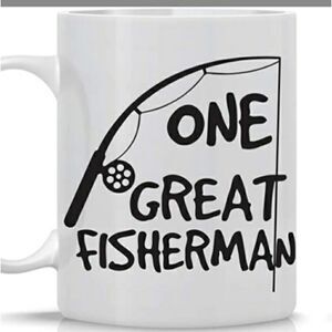 MugsBySandy, Coffee mug 15 oz, Pair of mugs, great fisherman & Best catch
